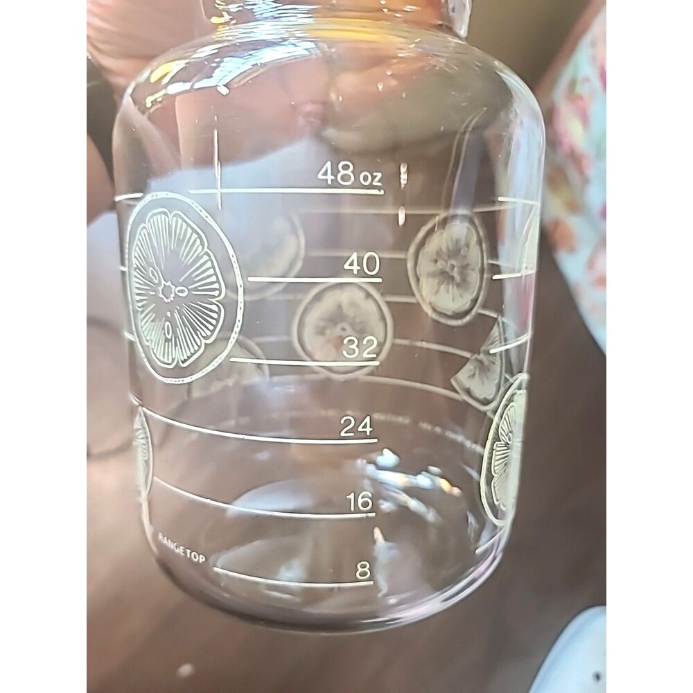 Vintage Pyrex Lemonade Refrigerator Jar 7520 2 Quart w/ Lid - Picture 6 of 8